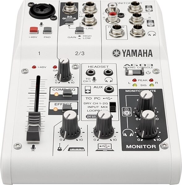 Yamaha AG03 USB Mixer, 3-Channel, New, Front