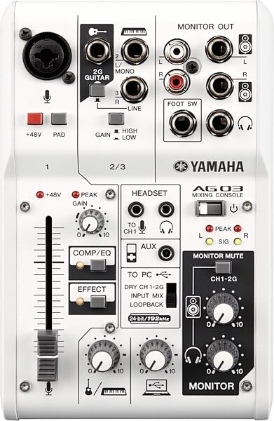 Yamaha AG03 USB Mixer, 3-Channel, New, Main