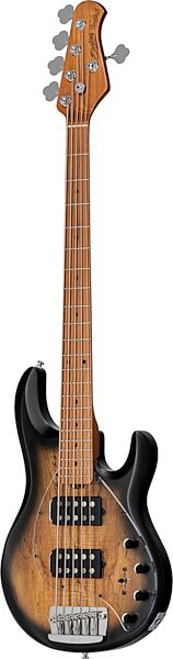 Sterling by Music Man RAY35HHSM Electric Bass (with Gig Bag), Natural Burl Satin, Action Position Back