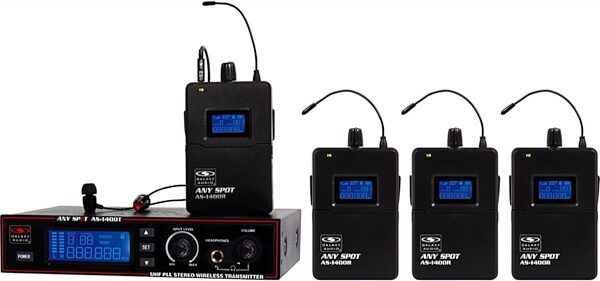 Galaxy Audio AS-1400-4 Wireless In-Ear Monitor Band Pack, Band M (516 - 558 MHz), Main