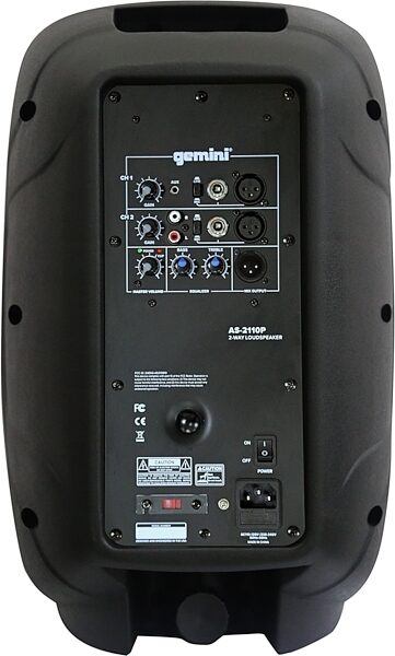 Gemini AS-2110P Powered Loudspeaker, New, Rear detail Back