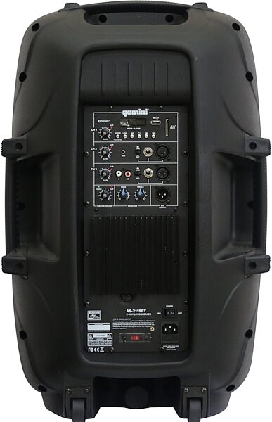 Gemini AS-2115BT Powered Bluetooth Loudspeaker, New, Rear