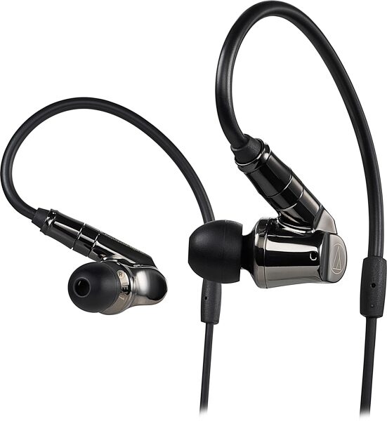 Audio-Technica ATH-IEX1 Hi-Res In-Ear Headphones, New, Angle