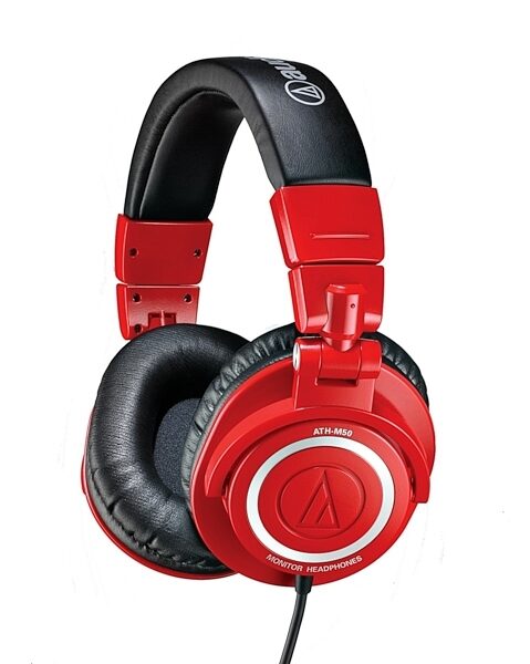 Audio-Technica ATH-M50 Closed-Back Stereo Monitor Headphones, Red