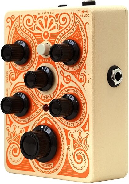 Orange Acoustic Pedal Preamp/EQ, New, Angled Side