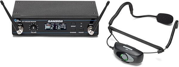 Samson Airline 99 AH9 QE Wireless Fitness Headset Microphone System, Band K (470-494 MHz), Action Position Front