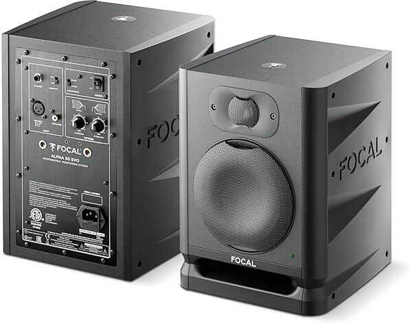 Focal Alpha 50 EVO Powered Studio Monitor, Single Speaker, Front and Rear