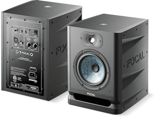 Focal Alpha 65 EVO Powered Studio Monitor, Single Speaker, Detail Front