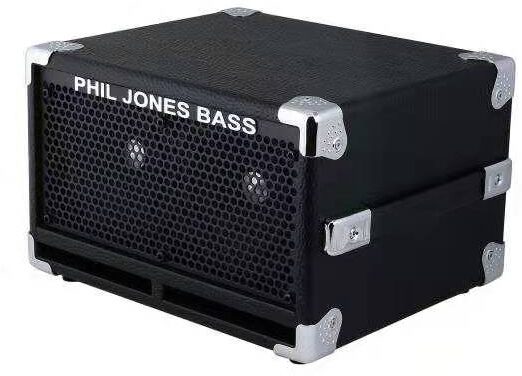 Phil Jones Bass C2 Bass Speaker Cabinet (200 Watts, 2x5"), Black, 8 Ohms, Angled Front