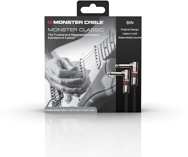 Monster Cable Classic Right-Angle Pedal Cable, 8&quot;, Main