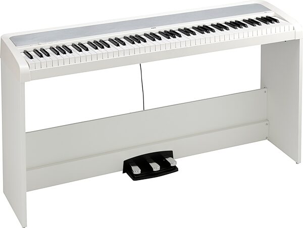 Korg B2 Digital Piano, 88-Key, White, with Stand and Pedal, Scratch and Dent, Action Position Back