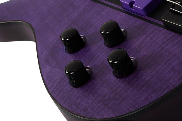 Schecter C-4 GT Electric Bass, Left-Handed, Satin Transparent Purple, Action Position Back