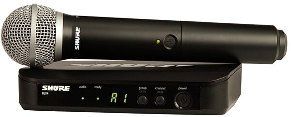 Shure BLX24/PG58 Handheld Wireless PG58 Microphone System, Band H9 (512-542 MHz), Main