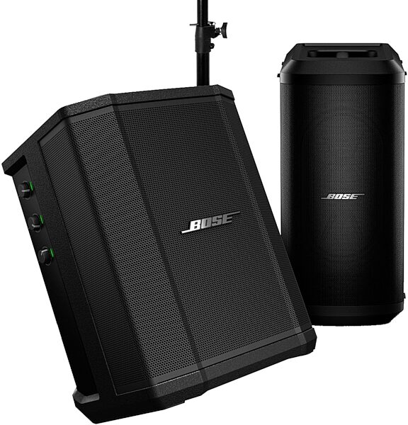 Bose S1 Pro + Sub1 Subwoofer PA System Bundle with Pole, New, pack