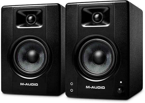 M-Audio BX4 Powered Reference Studio Monitors, Pair, Action Position Back