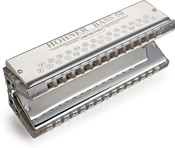 Hohner Bass 58 Harp Orchestral Harmonica, New, Action Position Front