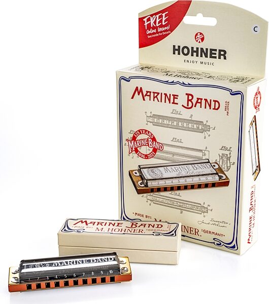 Hohner Marine Band Harmonica, Key of C, Action Position Back