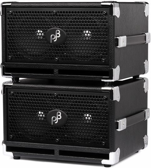 Phil Jones Bass C2 Bass Speaker Cabinet (200 Watts, 2x5"), Black, 8 Ohms, With cabinet Front