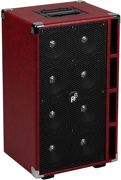 Phil Jones Bass Compact 8 Bass Speaker Cabinet (800 Watts, 8x5"), Red, 8 Ohms, Angled Front