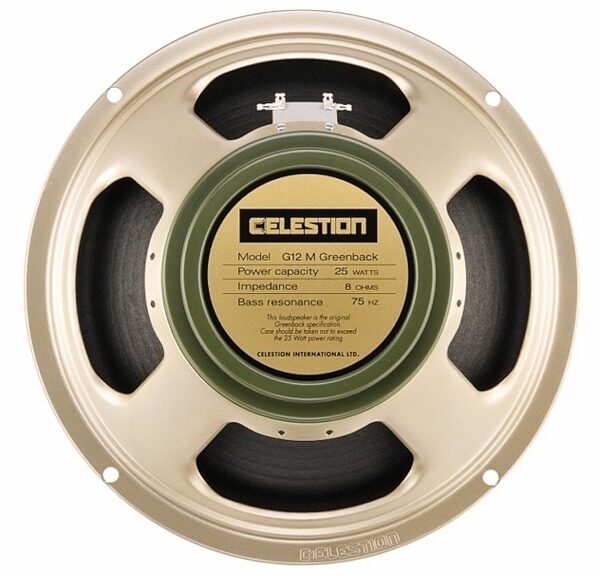 Celestion G12M Greenback Classic Series Guitar Speaker (25 Watts, 12"), 8 Ohms, Main