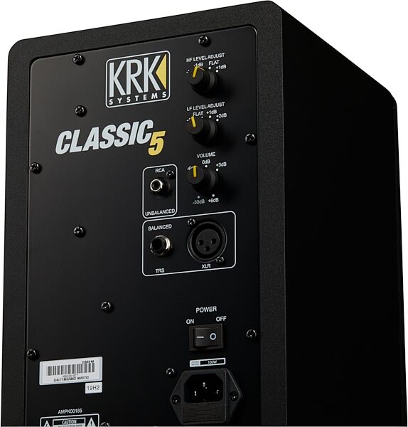 KRK Classic 5 Powered Studio Monitor, Single Speaker, Detail Side