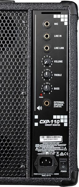 Laney Concept CXP-110 Powered Stage Monitor (130 Watts, 1x10"), New, Detail Control Panel
