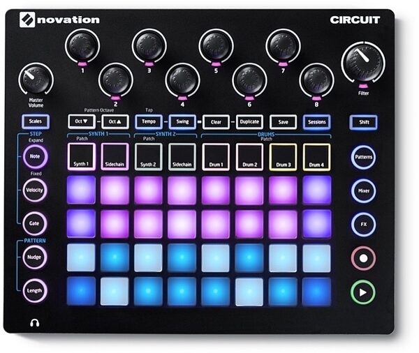 Novation Circuit Groove Box with Sample Import, Synth Mode