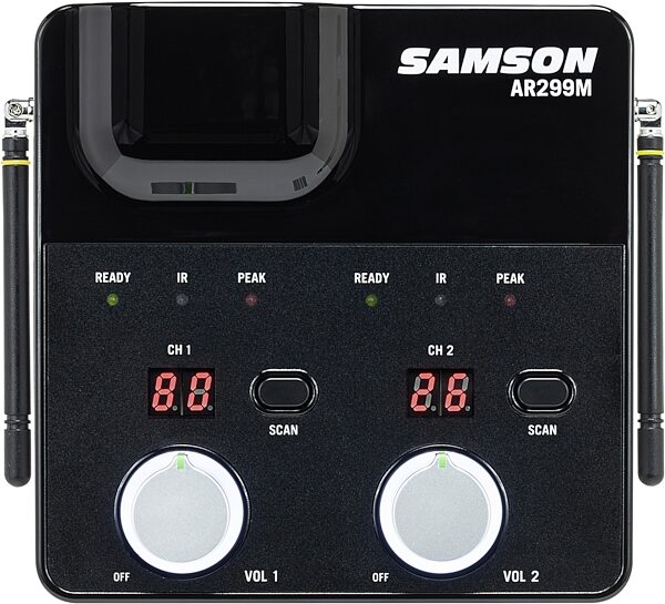 Samson Concert 288m Dual-Channel Wireless Lavalier/Headset System, Band K (470-494 MHz), Action Position Front