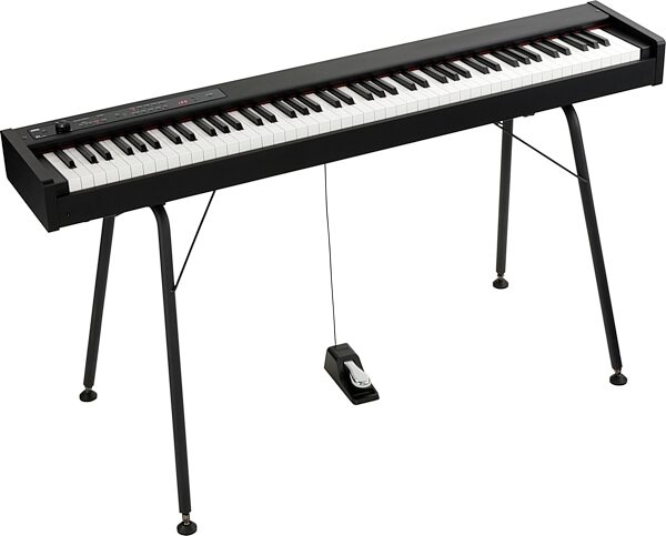 Korg D1 Digital Stage Piano, 88-Key, Black, with Stand