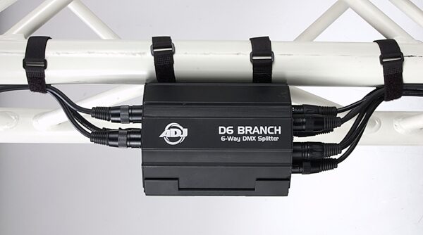 ADJ D6 Branch DMX Splitter Amplifier, New, Action Position Back