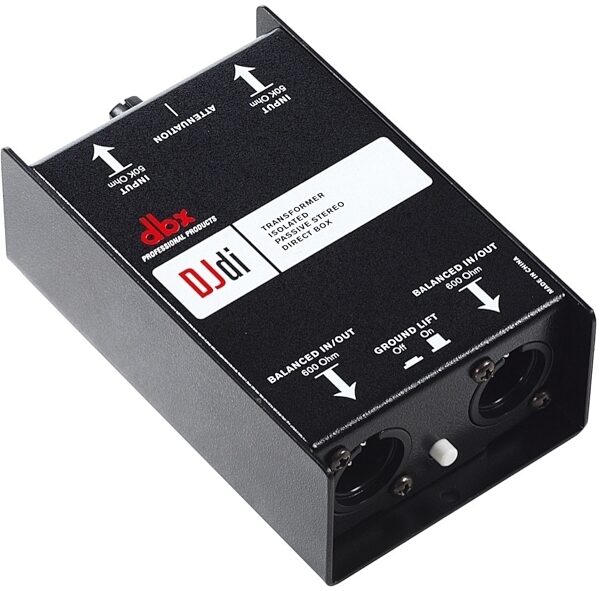 dbx DJDI 2-Channel Transformer Isolated Passive Direct Box, New, Main