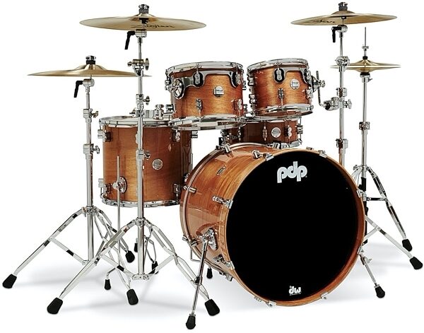 Pacific Drums PDCMX2215 Concept Exotic Drum Shell Kit, 5-Piece, Honey Mahogany, Blemished, Main