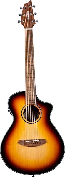 Breed ECO Discovery S Companion CE Travel Acoustic Guitar, Edgeburst, Action Position Back