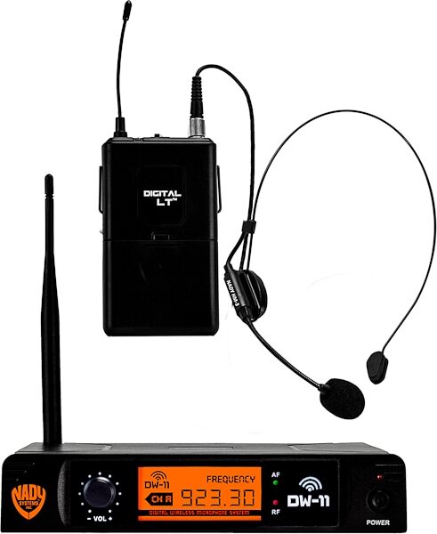 Nady DW-11 Single Transmitter Digital Wireless Headset System, Channel D-12, Action Position Front