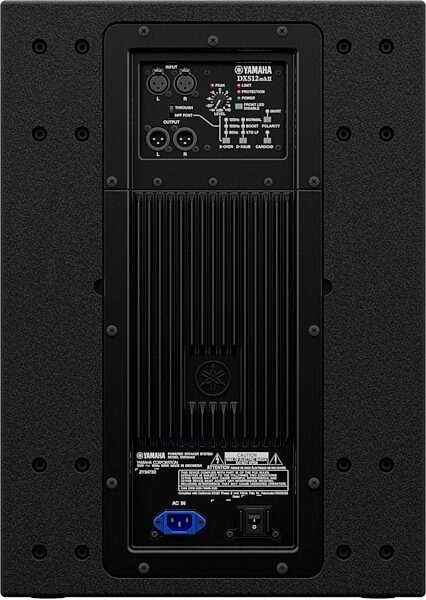 Yamaha DXS12mkII Powered Subwoofer Speaker (1x12"), New, Angled Back