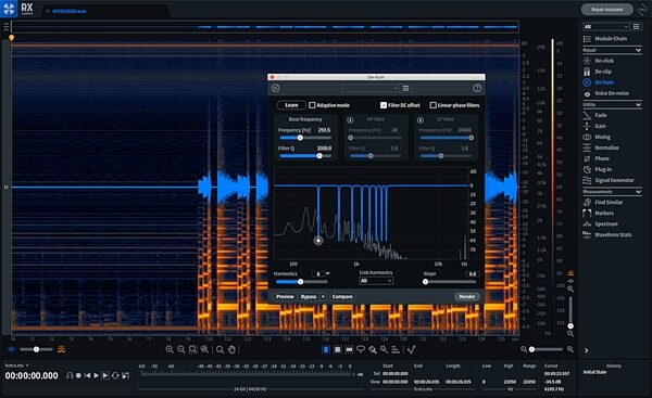 iZotope RX 8 Elements Audio Processing and Restoration Software, Boxed, Screenshot