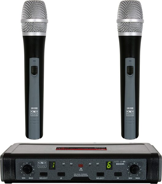 Galaxy Audio ECDRHH38 Dual Handheld UHF Wireless Microphone System, Main