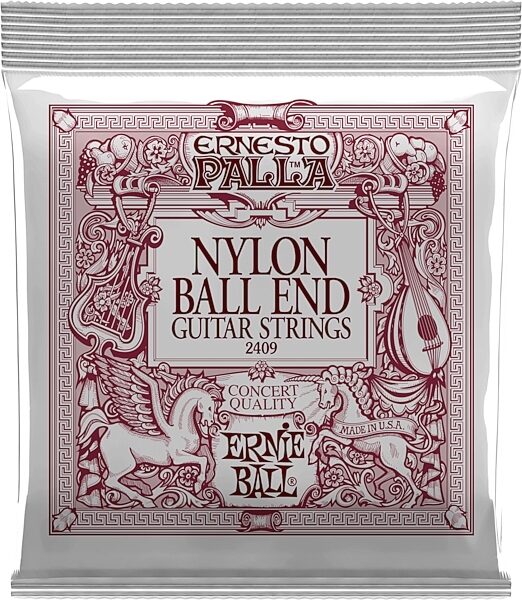 Ernie Ball Ernesto Palla Nylon Classical Guitar Strings, 2409, Black and Gold, Ball End, Action Position Back