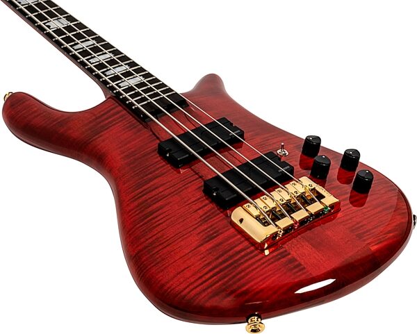 Spector Rudy Sarzo Euro LT Electric Bass (with Gig Bag), Scarlett Red, Action Position Back