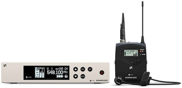 Sennheiser ew100 G4 ME4 Wireless Lavalier Microphone System, Band G (566-608 MHz), Main