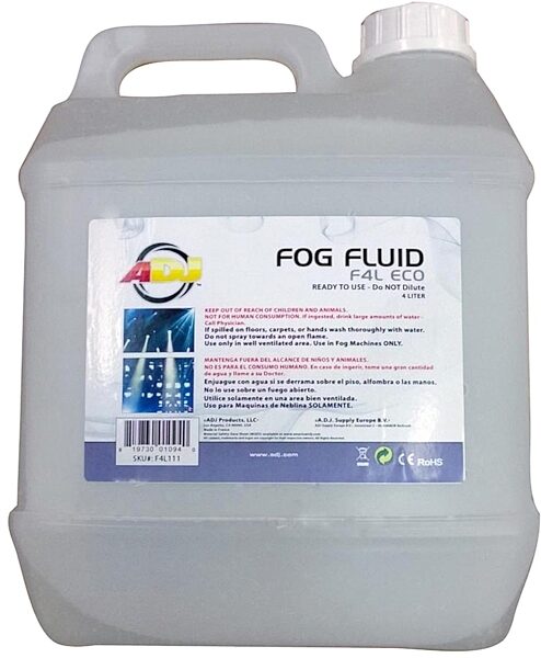 ADJ F4L Eco Fog Juice, New, Main