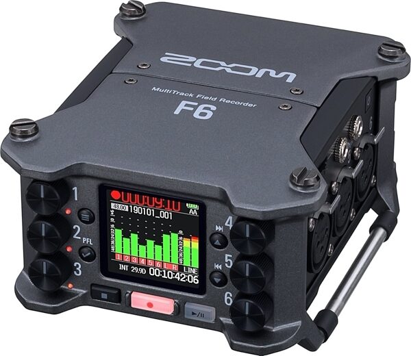 Zoom F6 Professional Multitrack Field Recorder, New, Angle