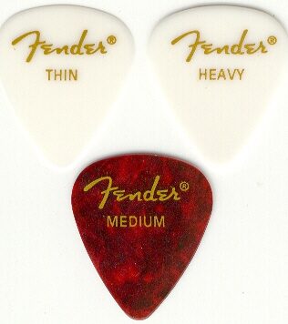 Fender 351 Classic Celluloid Pick (Thin, 12 Pack), White, Main