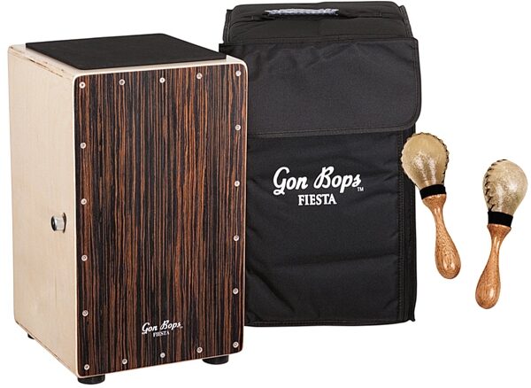 Gon Bops Fiesta Walnut Snare Cajon (with Gig Bag), Pack