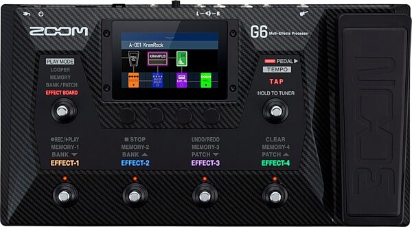 Zoom G6 Guitar Multi-Effects Processor Pedal, New, Action Position Back