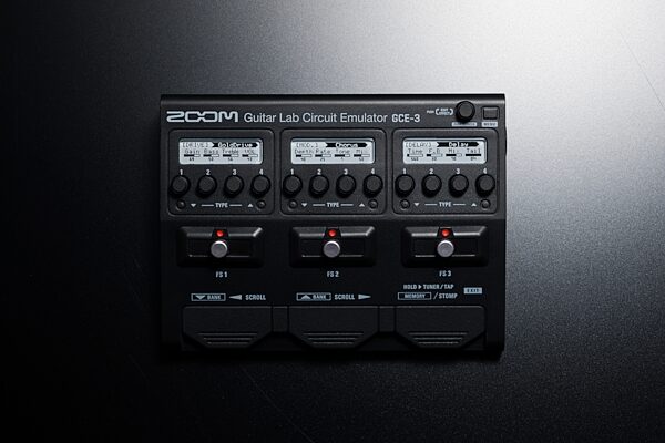 Zoom GCE-3 Guitar Lab Circuit Emulator Pedal USB Audio Interface, New, Action Position Front