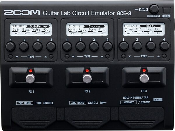 Zoom GCE-3 Guitar Lab Circuit Emulator Pedal USB Audio Interface, Blemished, Action Position Front