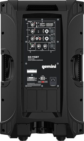 Gemini GD-115BT Powered Speaker with Bluetooth, New, Action Position Back