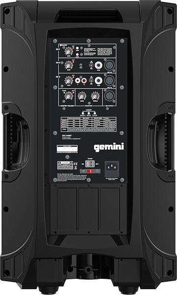 Gemini GD-L115BT Powered Speaker with Bluetooth, New, Action Position Back