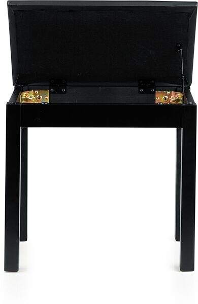 Gator Frameworks Deluxe Wooden Piano Bench, Black, Action Position Front